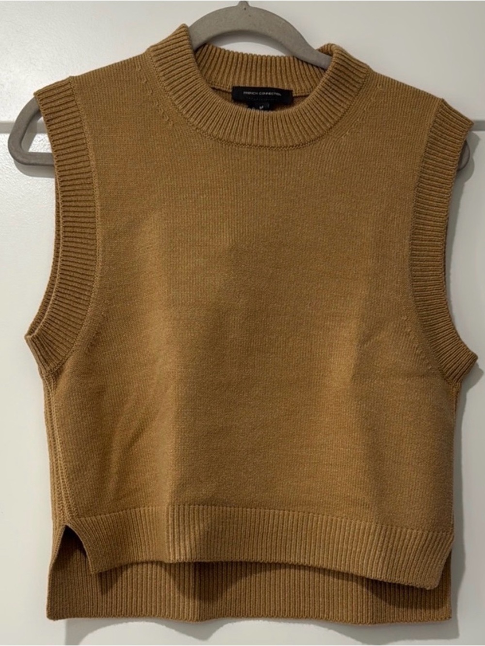 French connection Sleeveless Tan Knit Top